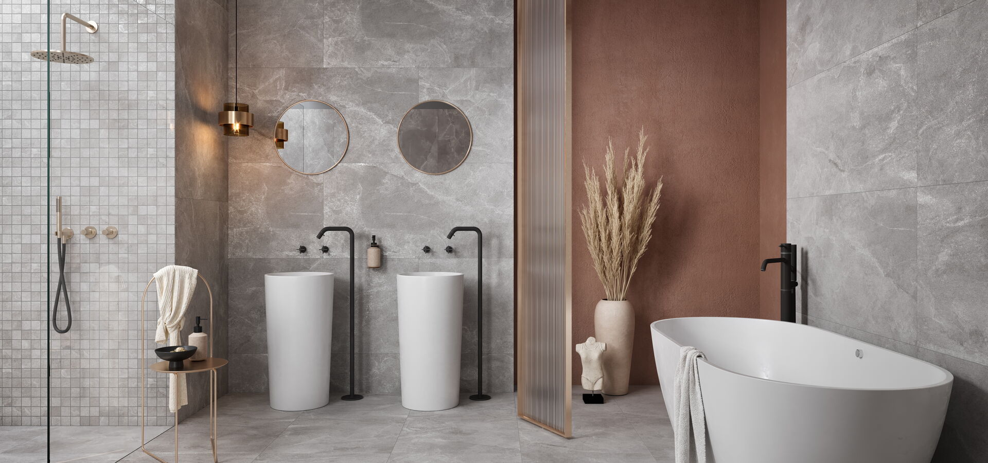 Badezimmer Wandfliesen und Bodenfliesen 12MKMA