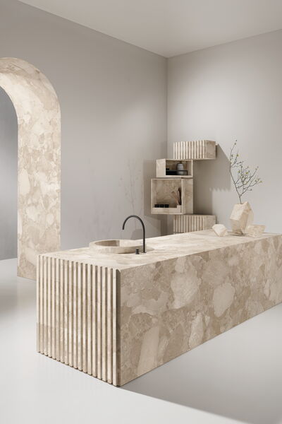 Großkeramik Küchenarbeitsplatte